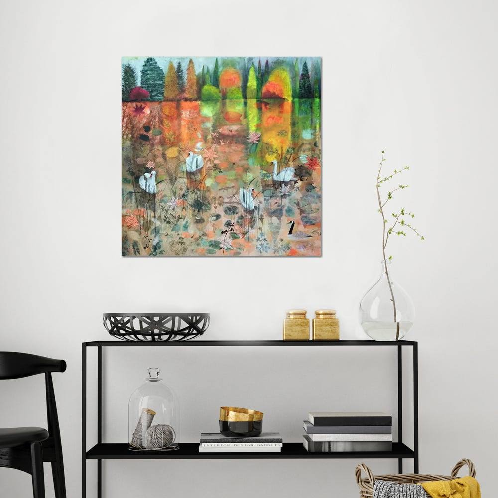 Golden Lake Canvas Art Picture F372