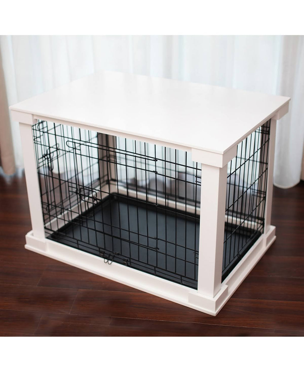 Medium White Cage with Crate Cover K61985