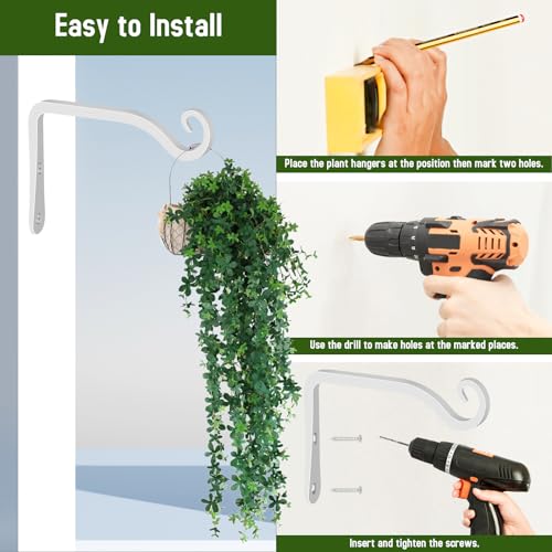 Black 10 Inch 2 Pack Wall Hook Hanging Plant Bracket F810102