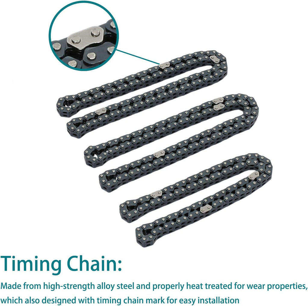 Timing Chain Kit with Tensioner Guide Rail Sprocket I785298
