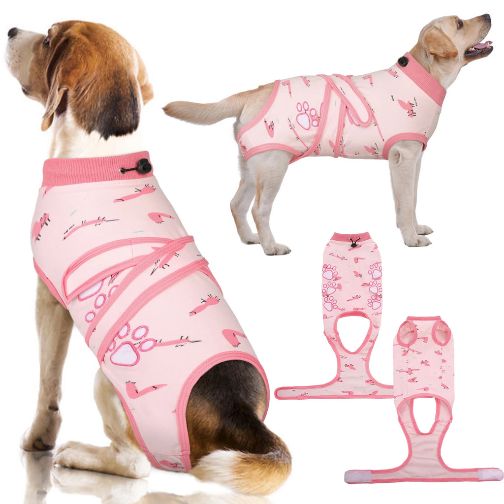 Dog Surgery Recovery Suit, Breathable Abdominal Wound Protector, Anti Licking Recovery Costume X494310