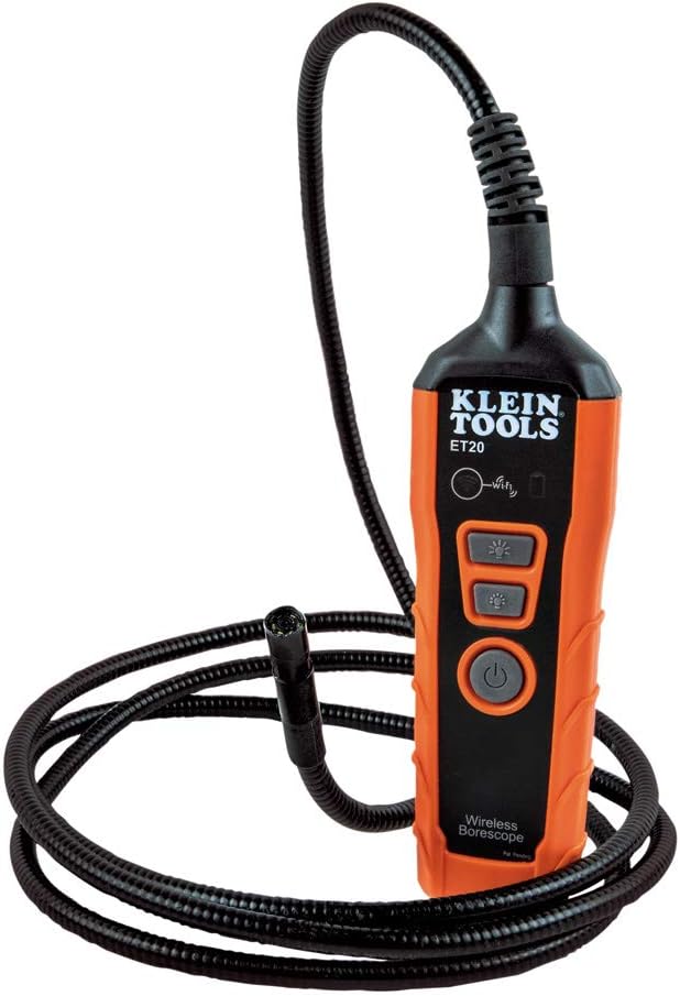Wi-Fi Borescope Inspection Camera with Rechargeable Lithium-Ion Battery and LED Lights D25572