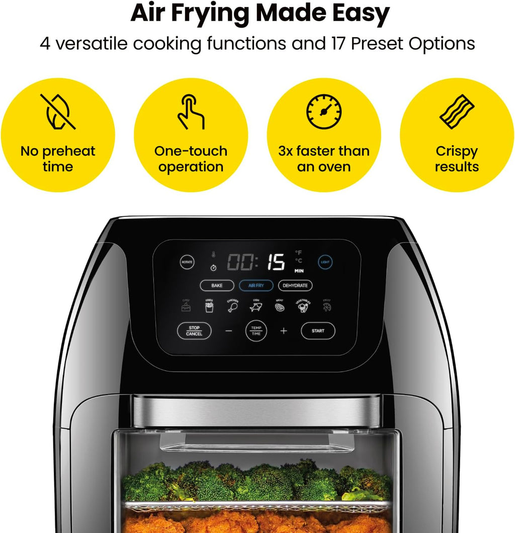 10L Air Fryer with Rotisserie and Dehydrator H383