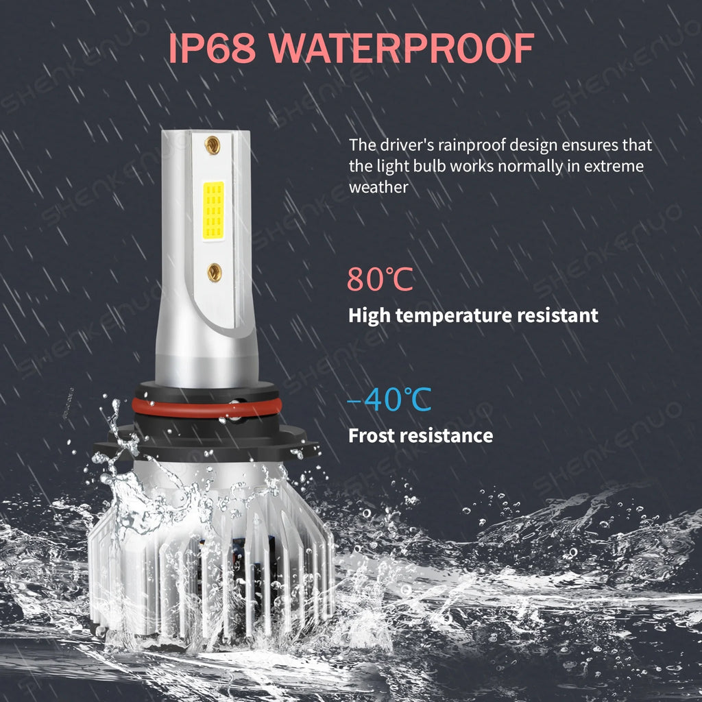 LED Headlight Bulbs Kit High Low Beam Fog Light U401