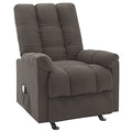 Brown Fabric Reclinable Massage Wingback Chair D32883