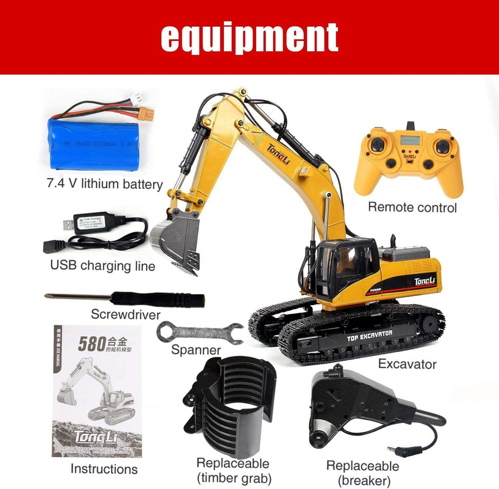 Full Metal RC Excavator with 2 Batteries V400