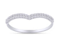 14K White Gold Over Sterling Silver Diamond Wedding Band Ring G429390