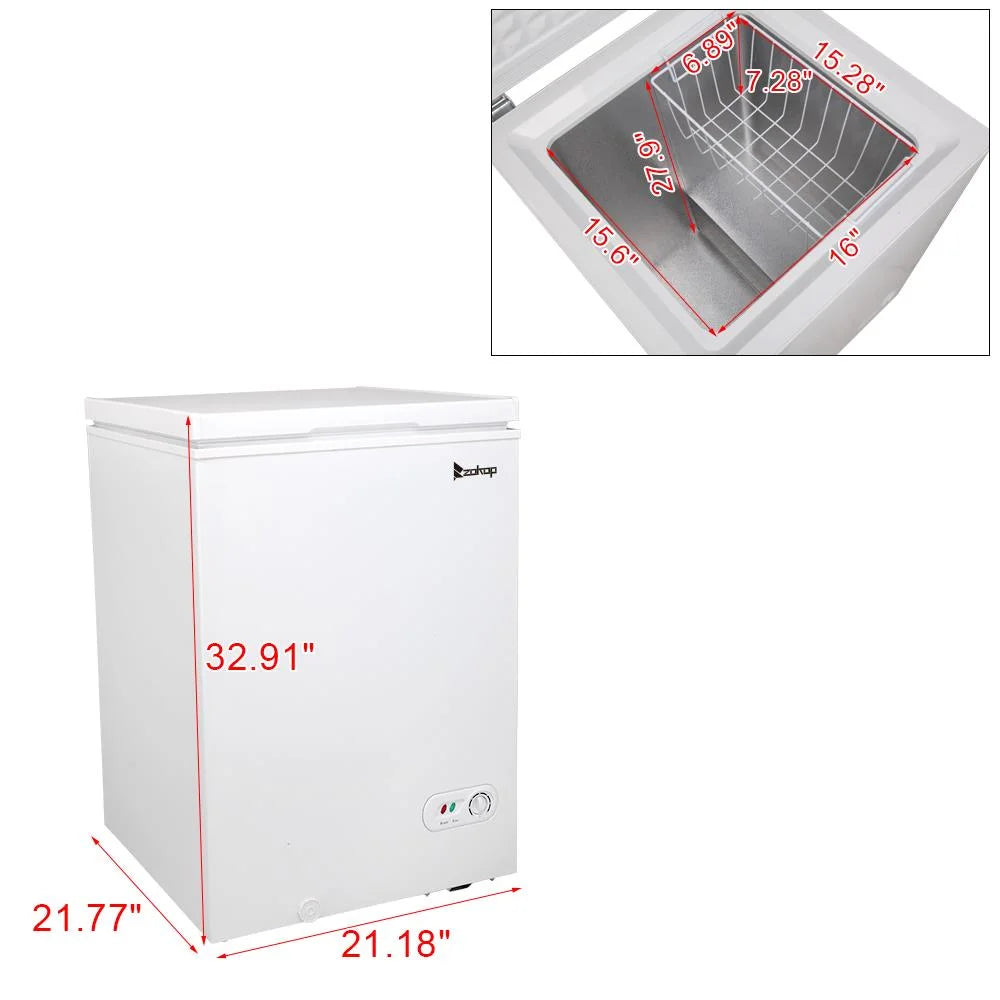 White Single Door Chest Freezer G108