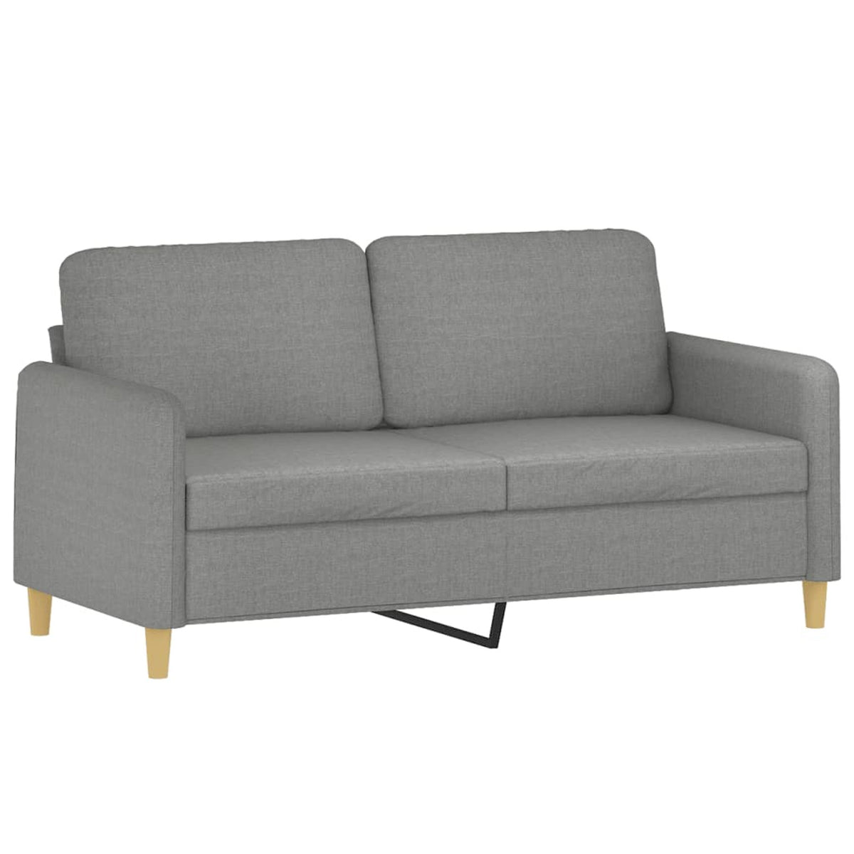 2-Seater Sofa Dark Gray Fabric Y939