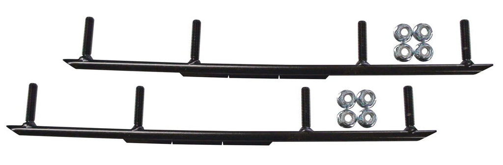Red XT Snowmobile Skis with 10" Round Bars Complete Kit I72577