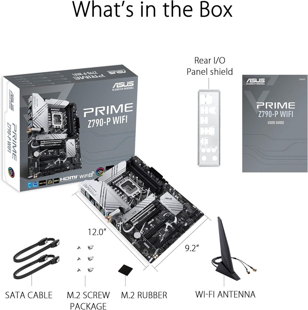 Z790 ATX Motherboard with WiFi 6, PCIe 5.0, DDR5, 3X M.2, Thunderbolt 4, 2.5Gb LAN E612453