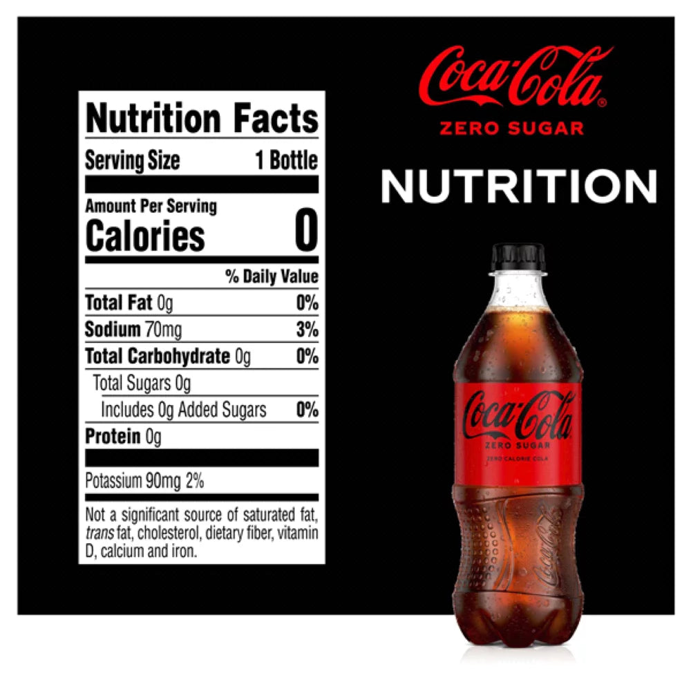 20 Fl Oz Bottle Pack of 10 Zero Sugar Soda F856763