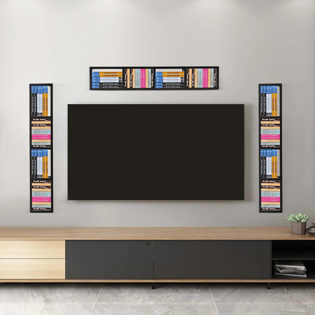 Wall Mount Video Game Storage Shelf CD DVD Media Organizer Rack Holder 34inch O2581