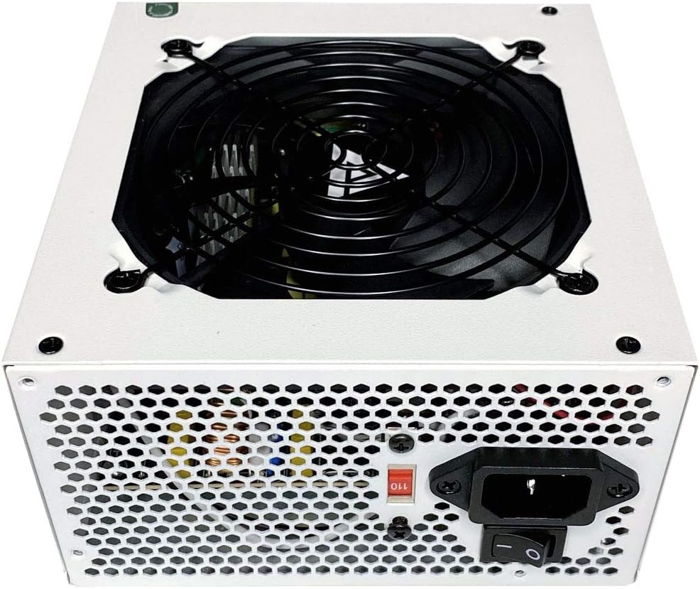 600W ATX Semi-Modular Power Supply with 120mm Black Fan H6637