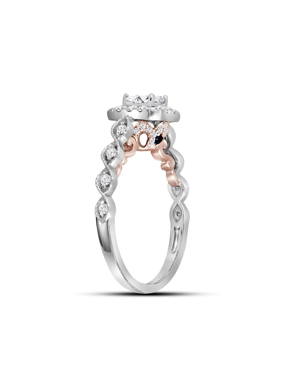 Emerald Cut Diamond Engagement Ring in 14K White Gold G16633