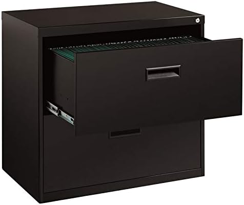 2 Drawer Lateral File Cabinet in Black W73917