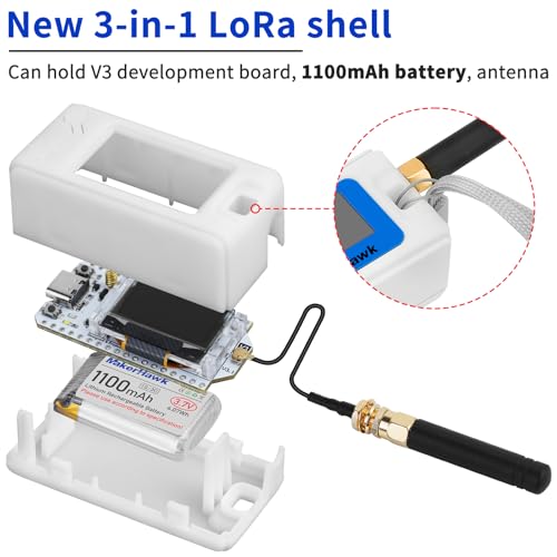 ESP32 LoRa V3 Development Board with 1100mAh Battery and N30 Protect Case Set R179065