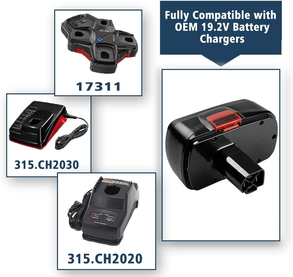 2 Packs Replacement Battery Compatible with Craftsman 19.2 Volt C3 Cordless Tools V666626