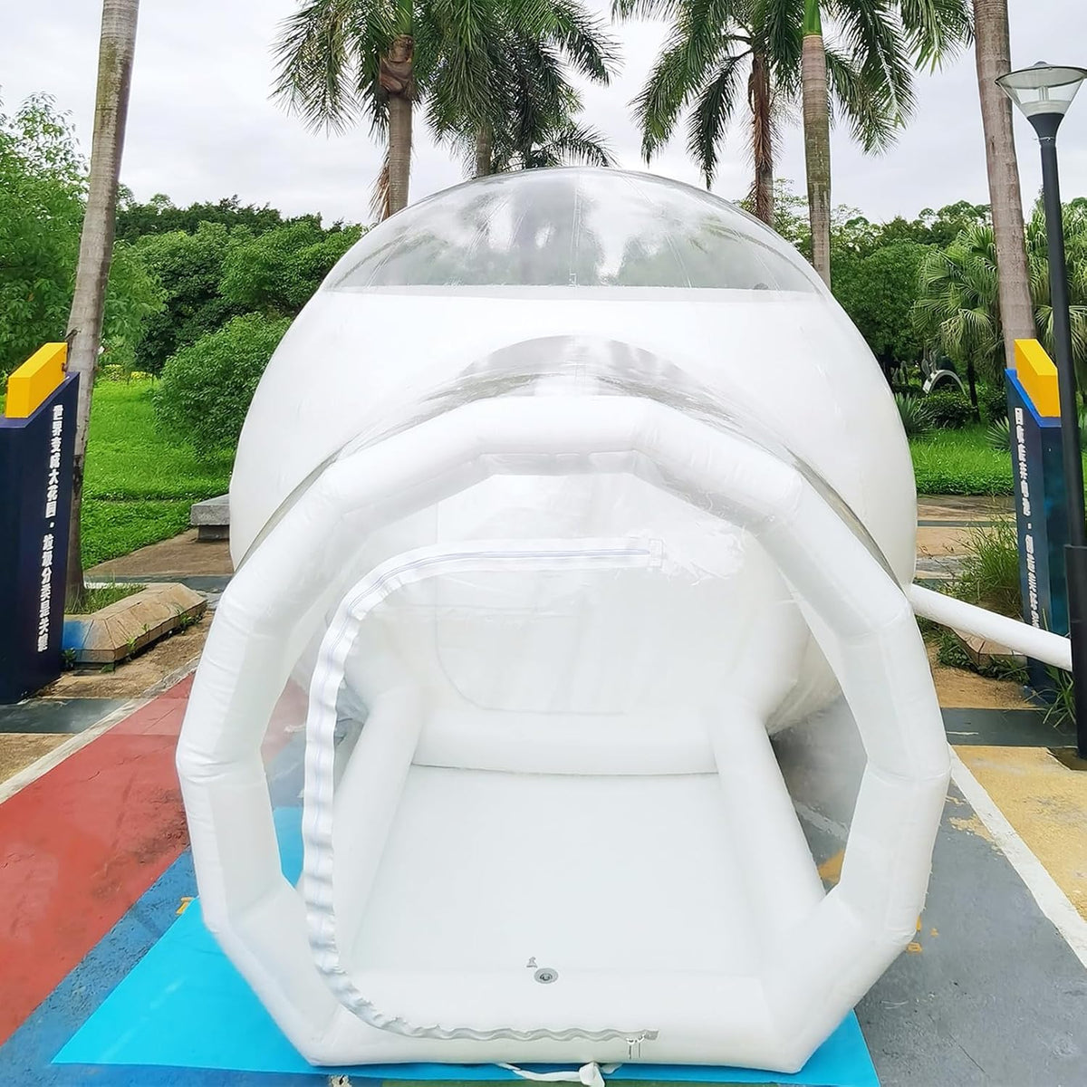 Clear Dome Inflatable Camping Tent with Air Blower Y26436