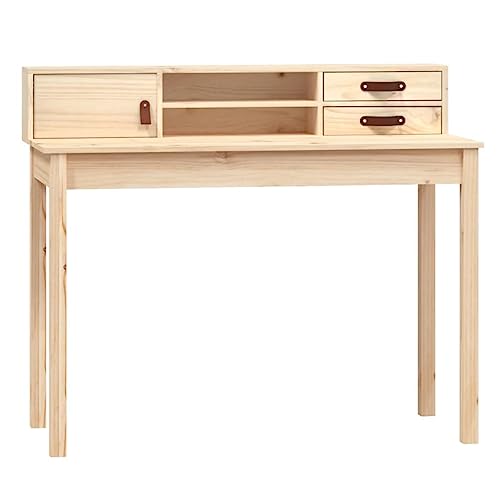 43.3"x19.7"x36.6" Solid Wood Pine Desk X947