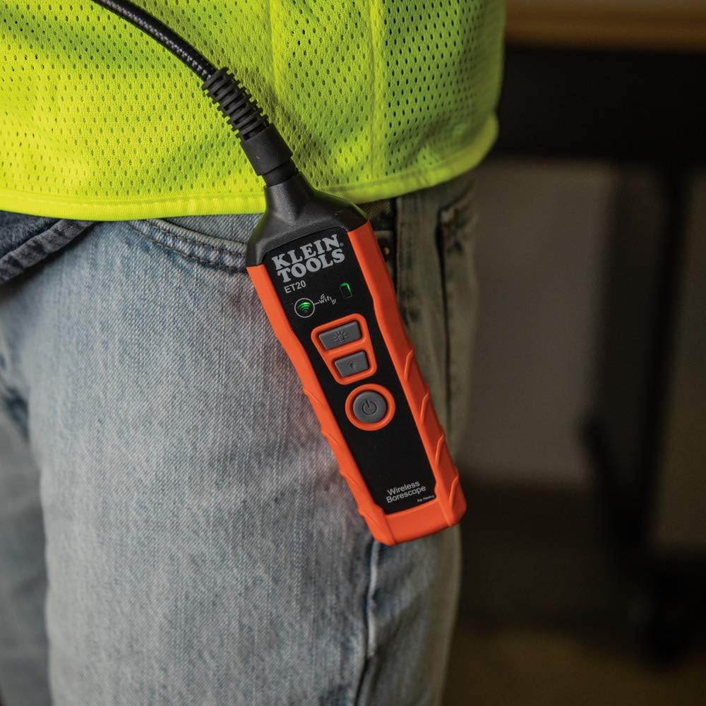 Wi-Fi Borescope Inspection Camera with Rechargeable Lithium-Ion Battery and LED Lights D25572