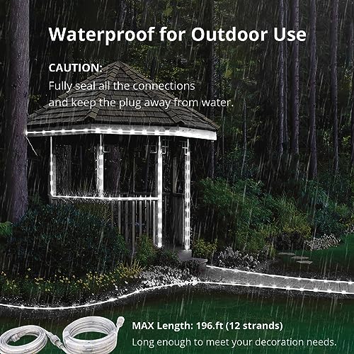 33ft Flexible LED Rope Lights, Color Changing RGB Strip Light with Remote Control, 8 Colors, Waterproof S289