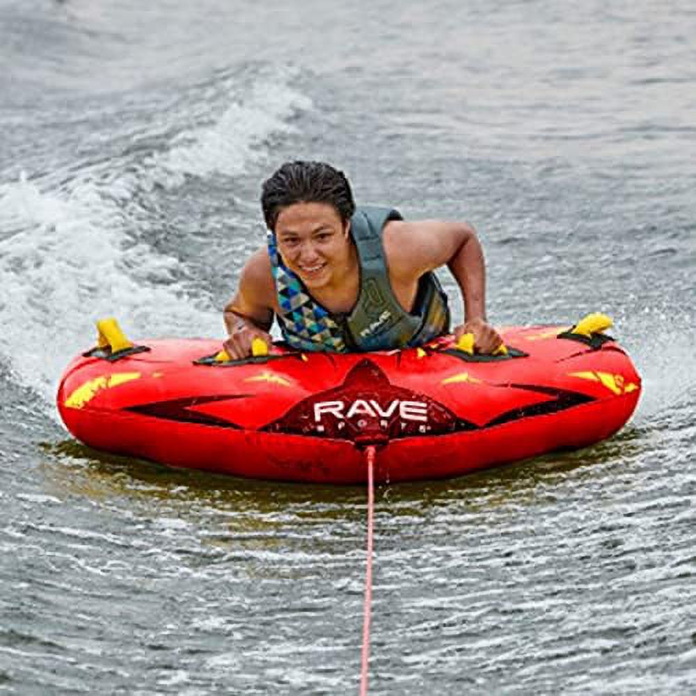 Red Nylon Inflatable Towable Float with Foam Handles F211334