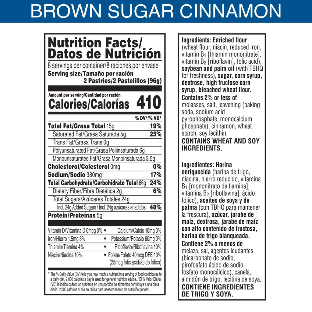 Unfrosted Brown Sugar Toaster Pastries, 27 oz, 16 Count K644