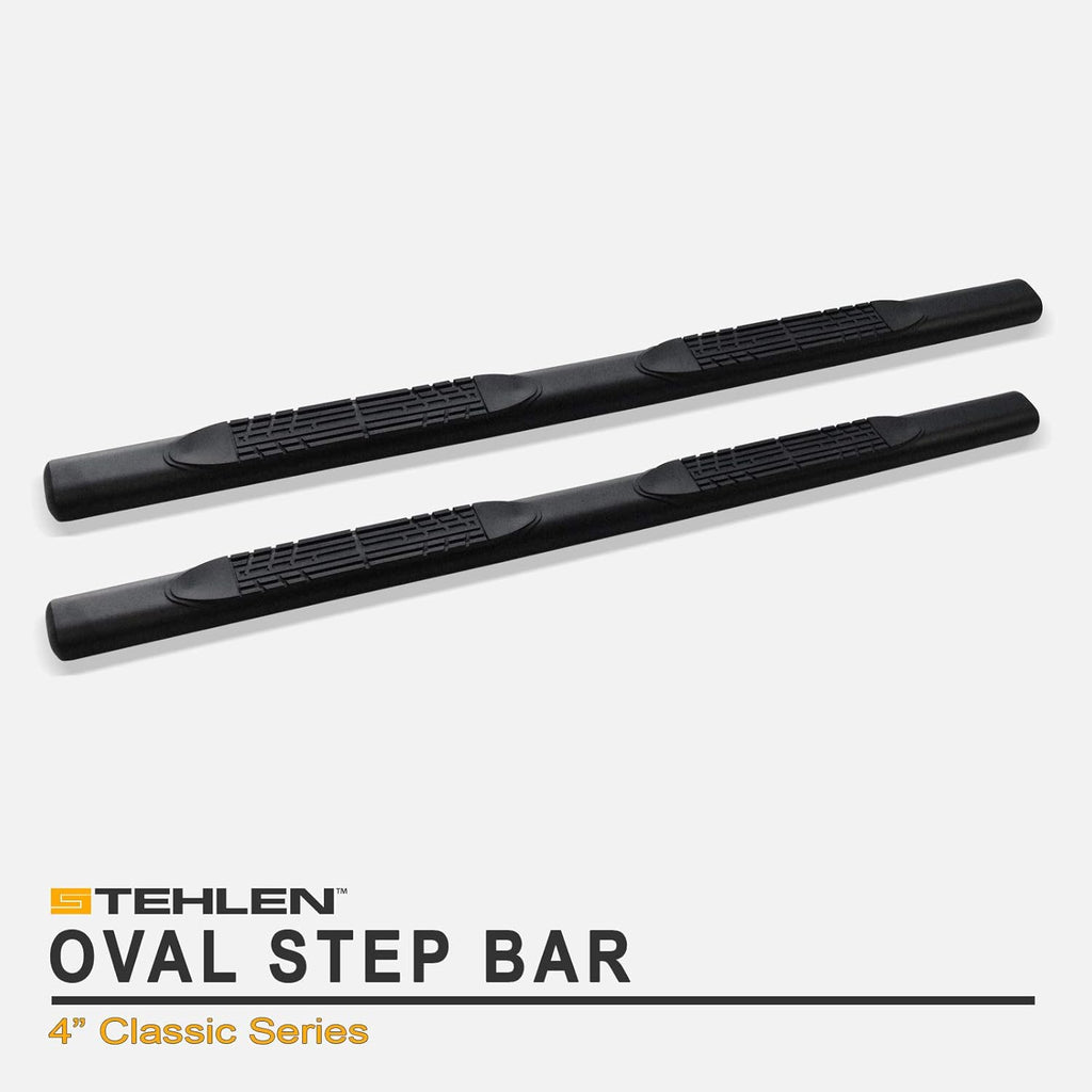 4 Oval Side Step Nerf Bars Matte Black W253