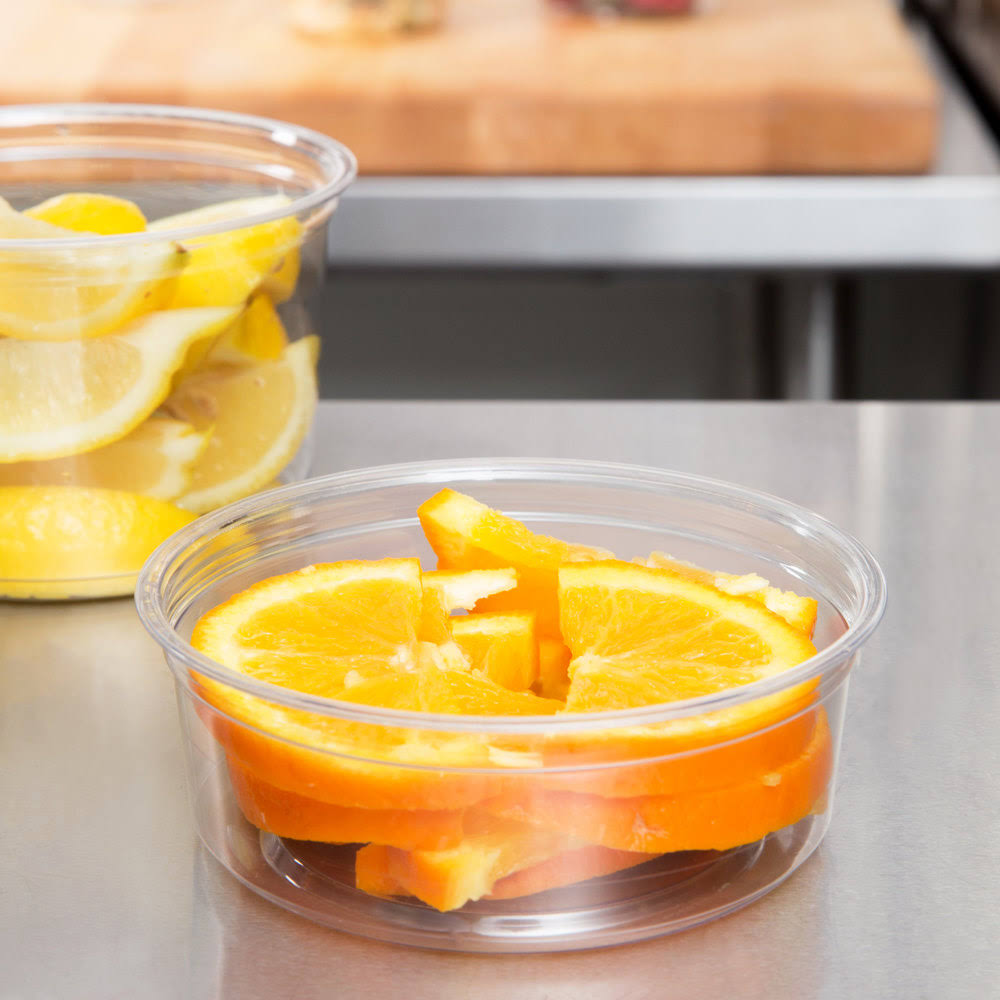 8 oz Clear Pet Plastic Round Deli Container B85750
