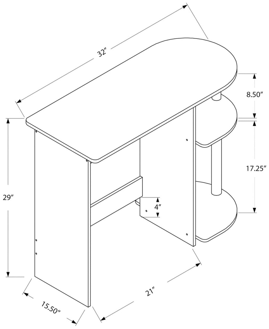 Cappuccino Computer Desk F24311