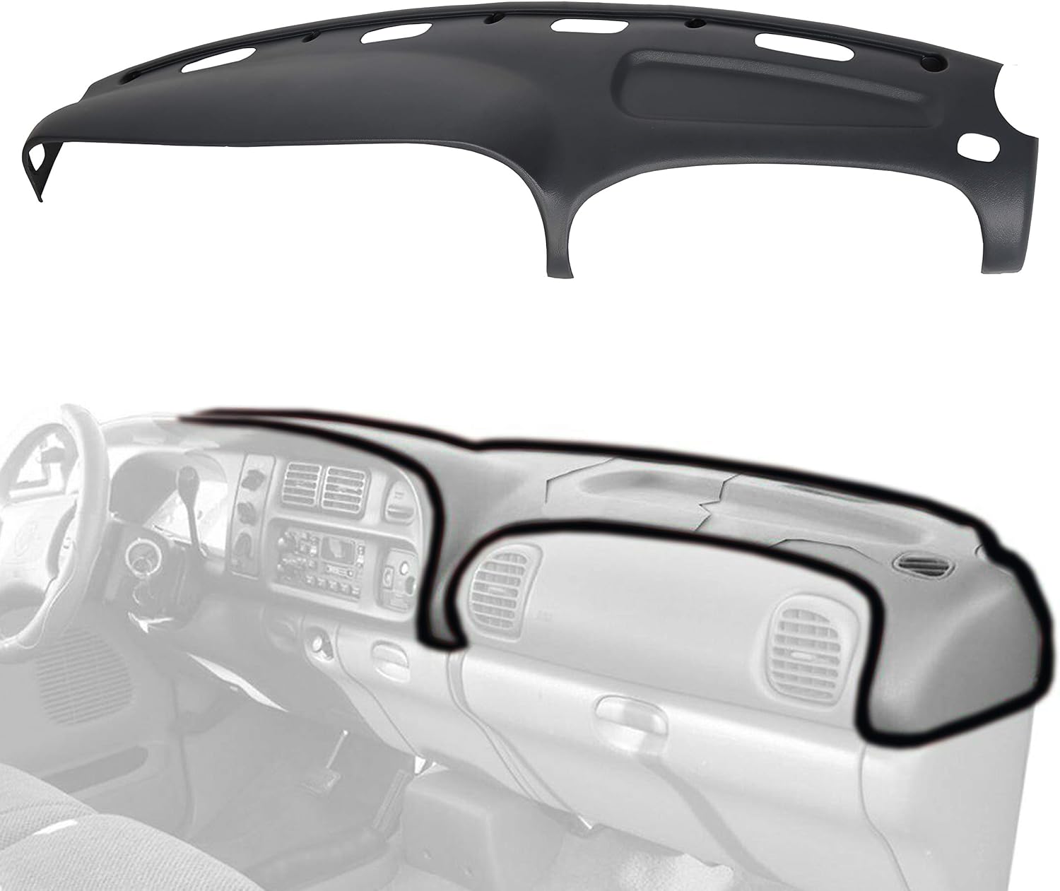 Black Molded Dash Cover Q688