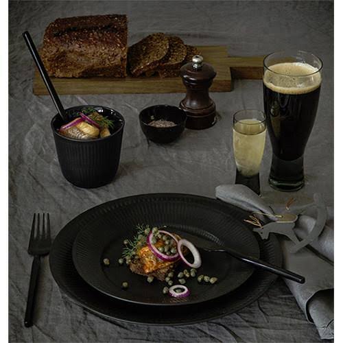 Black Fluted Salad Plate P826133