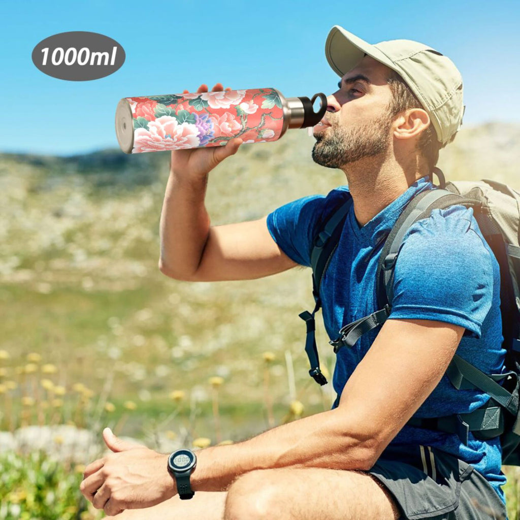 20 oz Insulated Stainless Steel Water Bottle with Straw Lid K70461