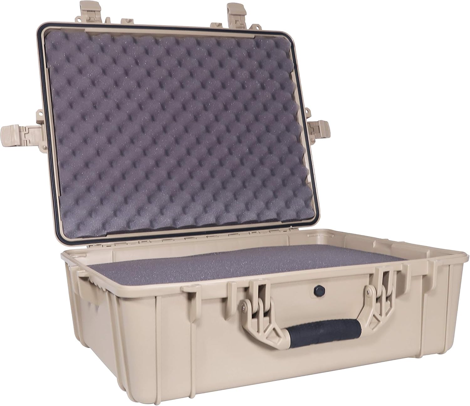 Black Waterproof Hardshell Cargo Trunk Storage Case with Foam, Pack of 2 G463471