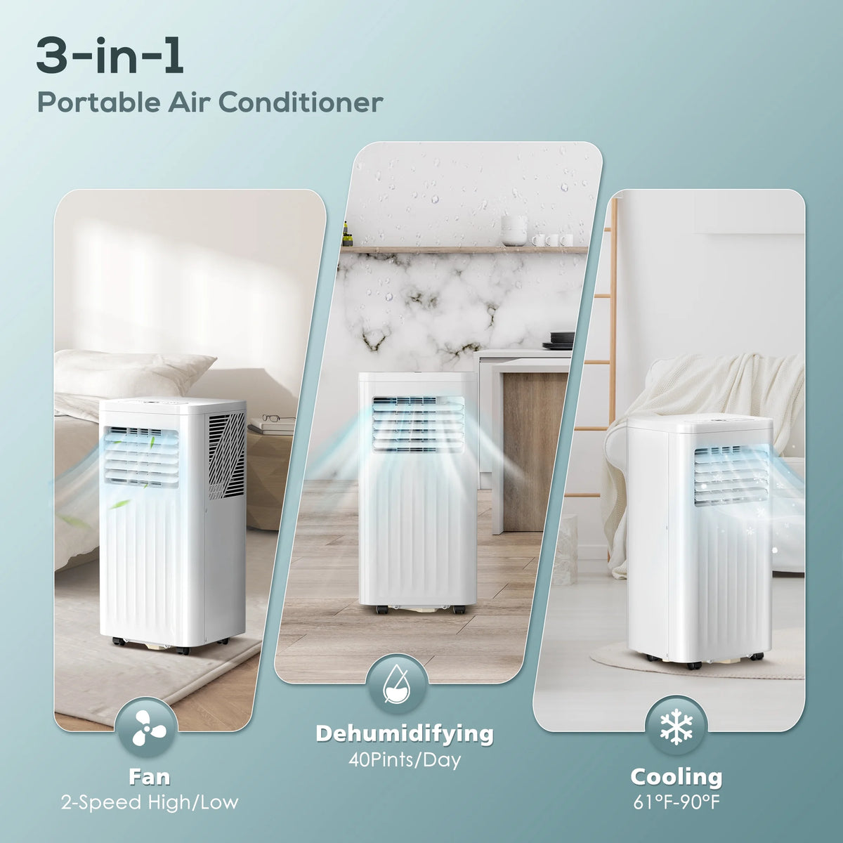 6,000BTU Portable Air Conditioner with Remote Control T887471