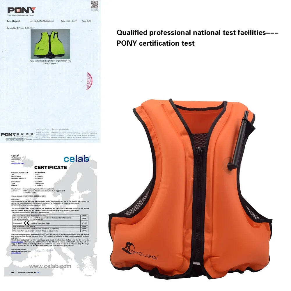 Inflatable Swim Vest Life Jacket V524