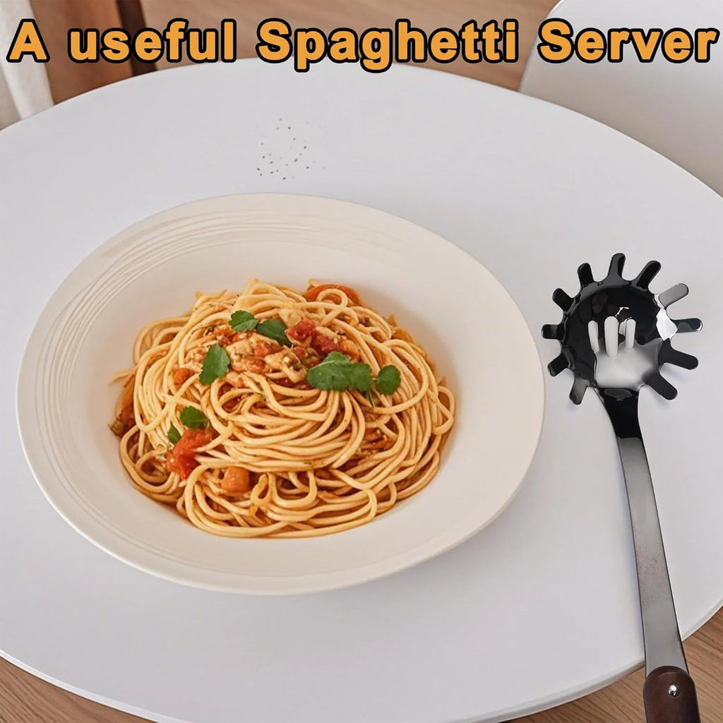 6 Piece Stainless Steel Kitchen Utensil Set with Wooden Handle E372358