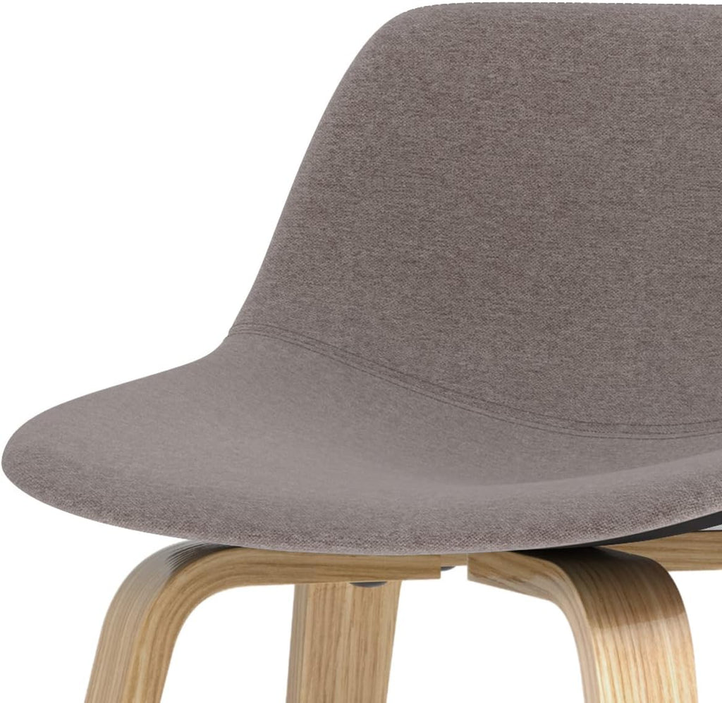 26 Inch Bentwood Counter Height Stool Set Of 2 Mocha Polyester Linen M592