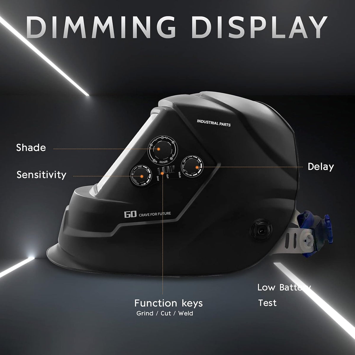 Welding Helmet with Solar Powered Auto Darkening Screen, Pack of 2 Z132