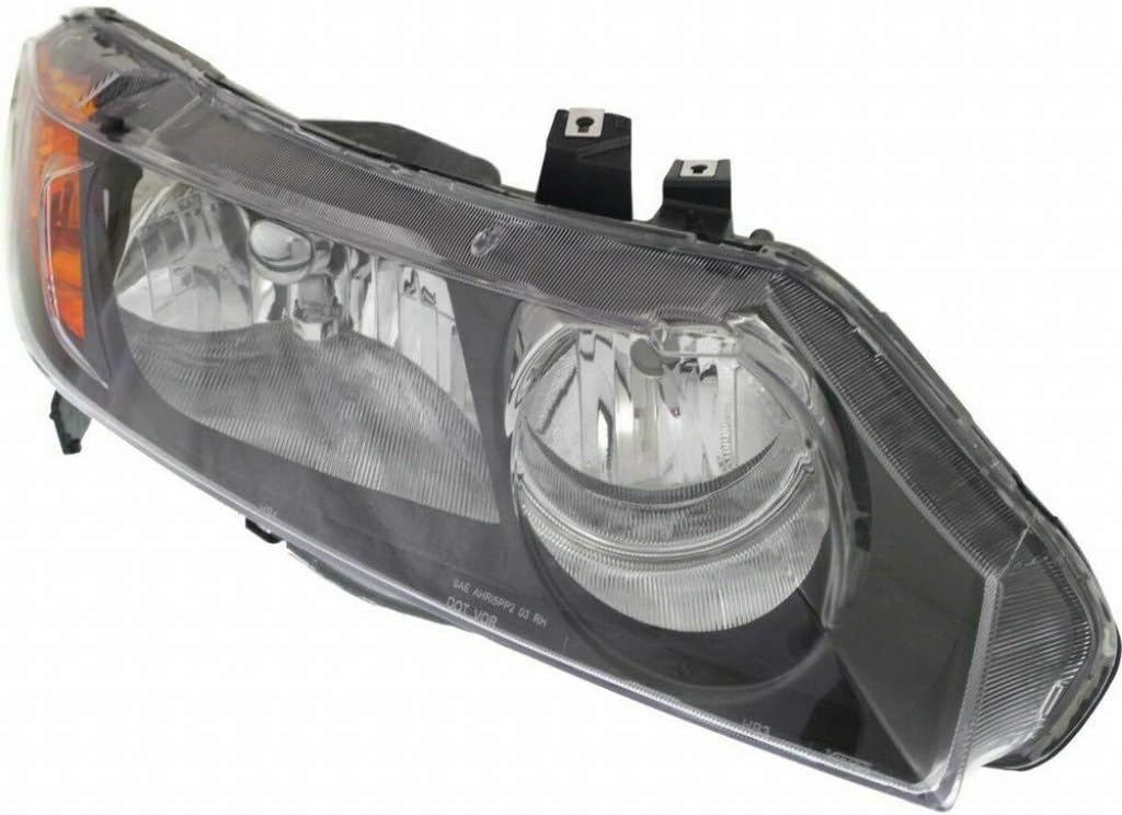 2006 2007 2008 Honda Civic Headlight Assembly Driver and Passenger Side Sedan E677372
