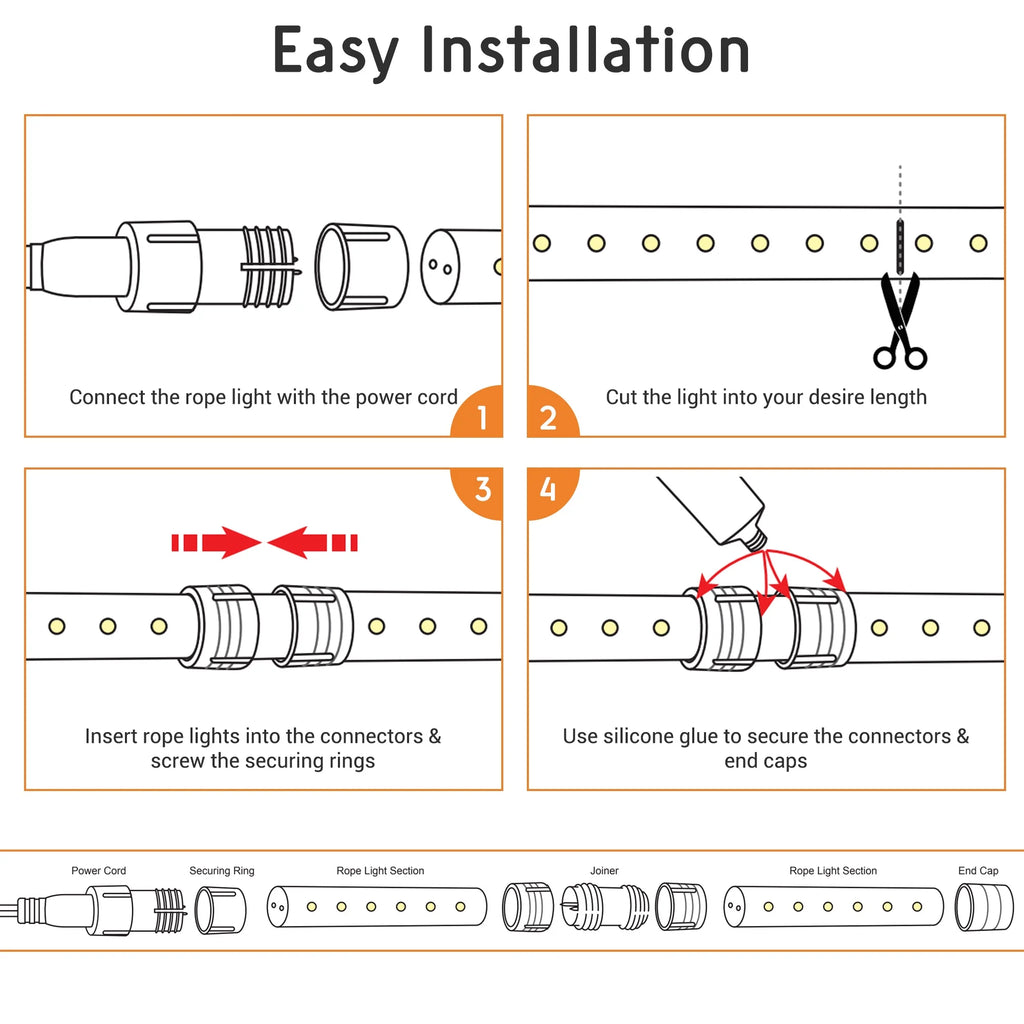 Red Waterproof String Light K908