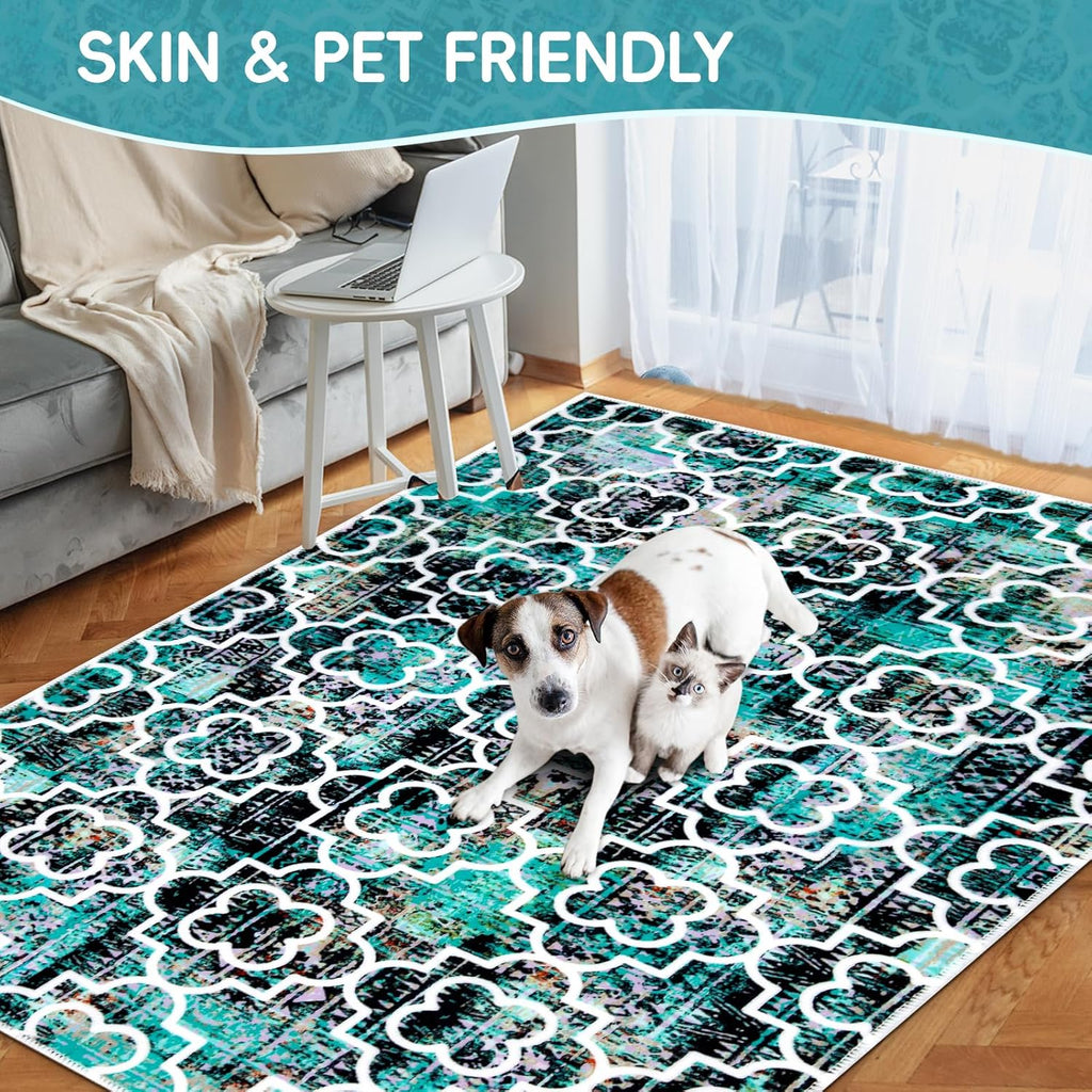 Washable Non-Slip Ultra-Soft 5x7 Area Rug D482