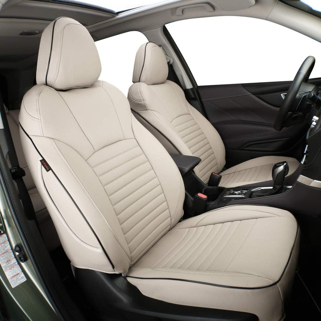 Black/Gray Leatherette Car Seat Covers B990