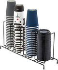 Black Iron Wire 4-Section Cup & Lid Organizer B45265