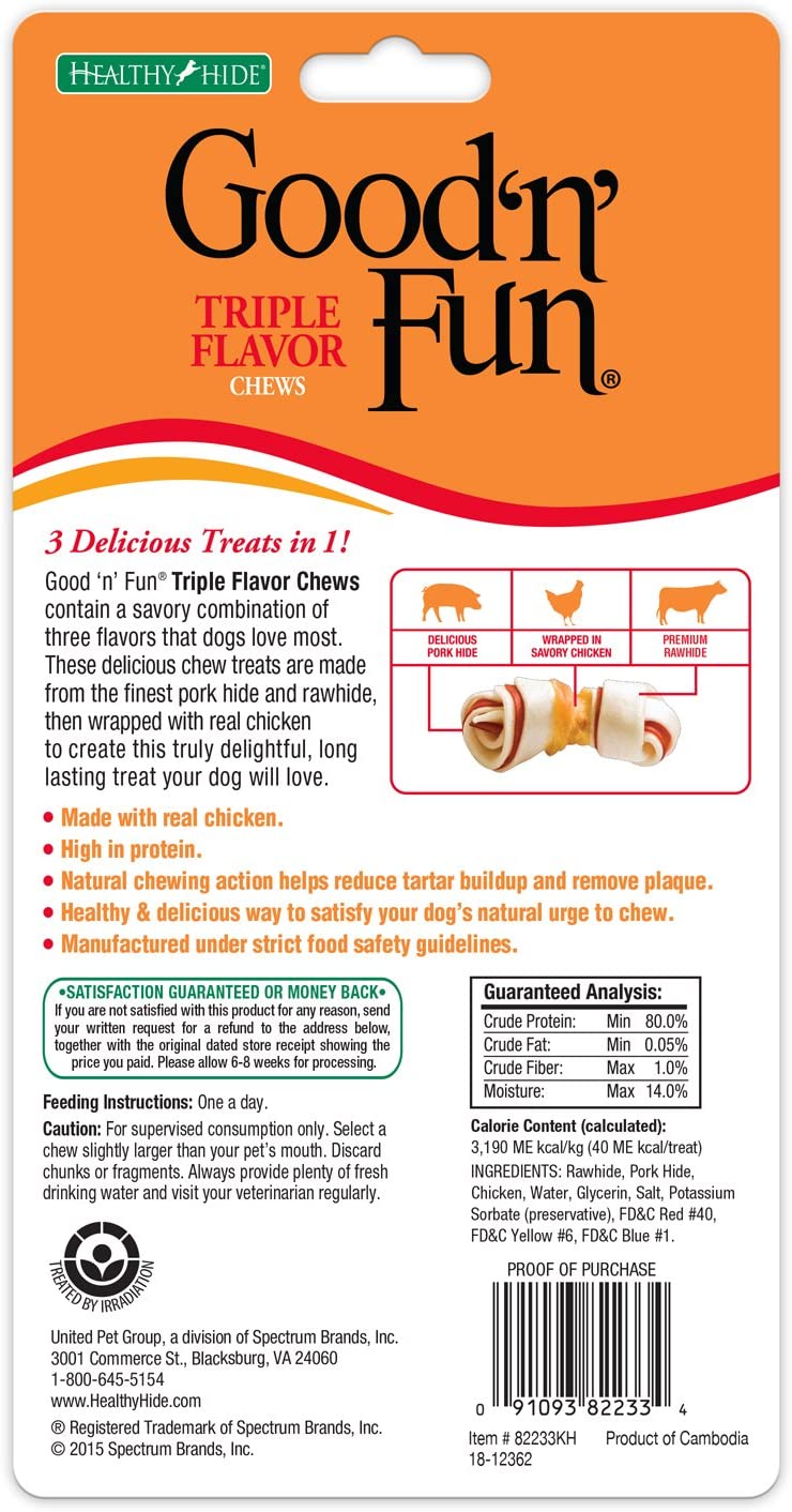 Mini Bones Rawhide Dog Chews, 4 Count (1.7 oz.) L5487