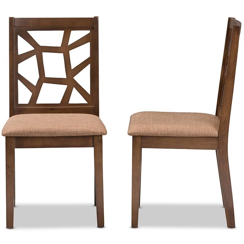 Light Brown Dining Side Chair Set of 2 O97257