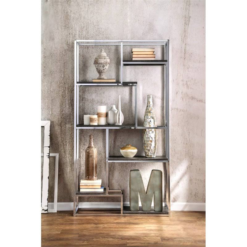 Chrome 6 Shelf Bookcase F338