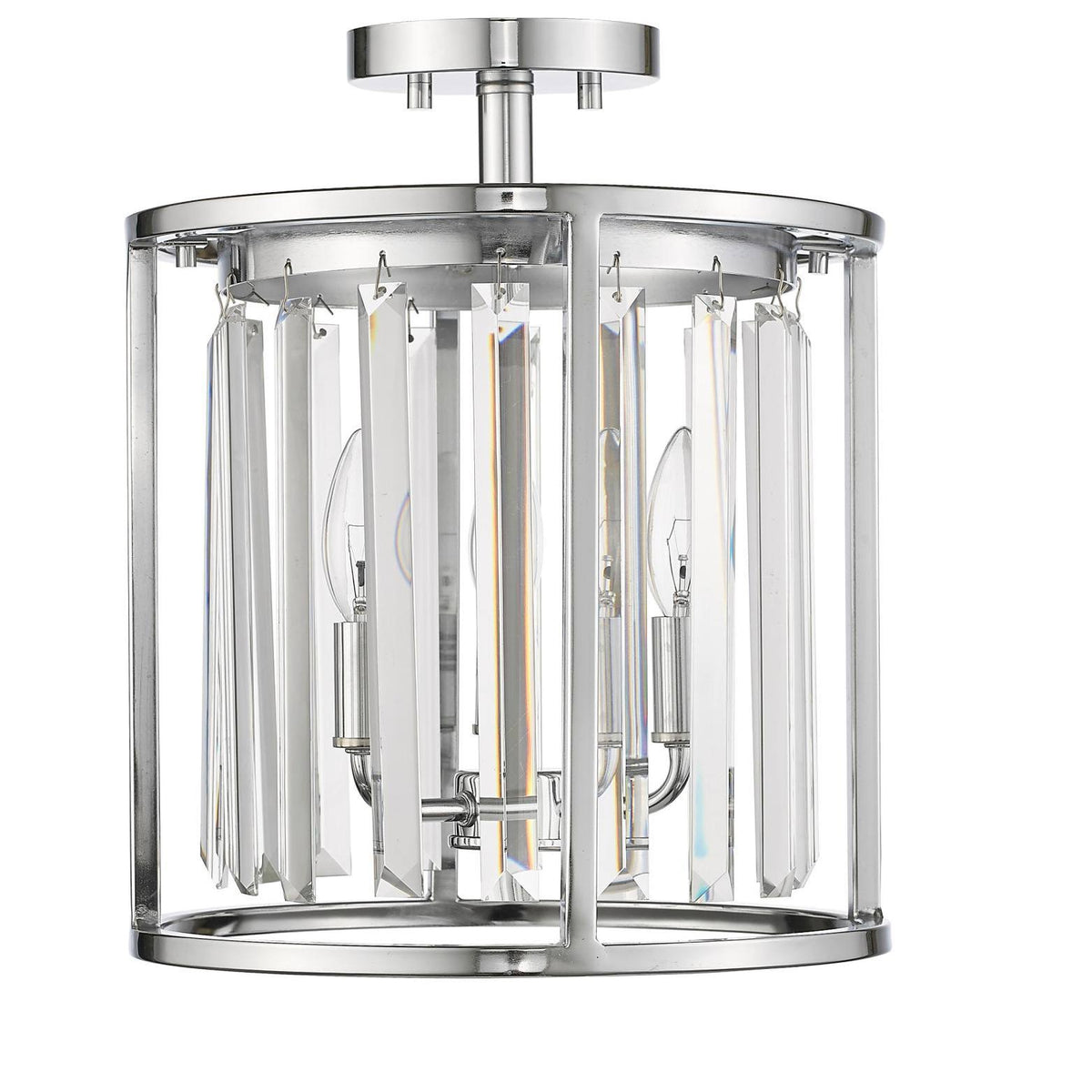 Bronze 3 Light Semi Flush Mount C2065