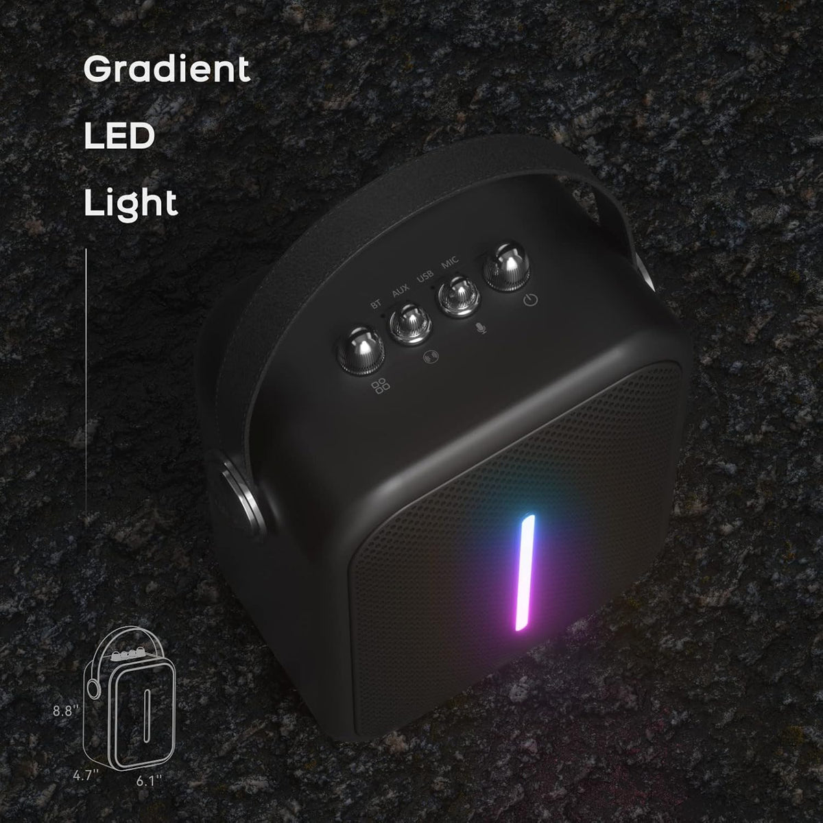 60W Portable Bluetooth Speaker with LED Lights R7243